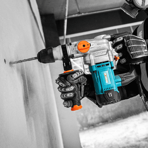 Berserker 9-Amp SDS-Plus Rotary Hammer Drill with Safety Clutch, 3-Function, includes Bits, Chisels, Case