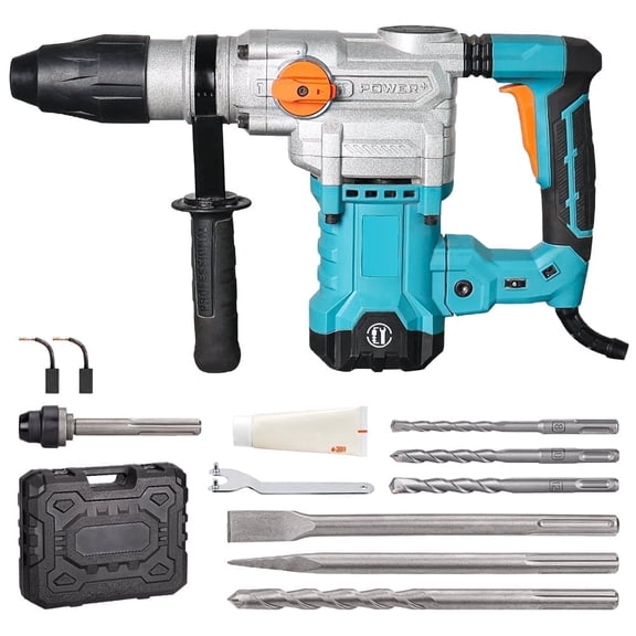 Berserker 1-9/16 in Sds-Max Rotary Hammer, 13 Amp Corded Electric, Vibration Control, Safety Clutch, Carrying Case with Bits Included