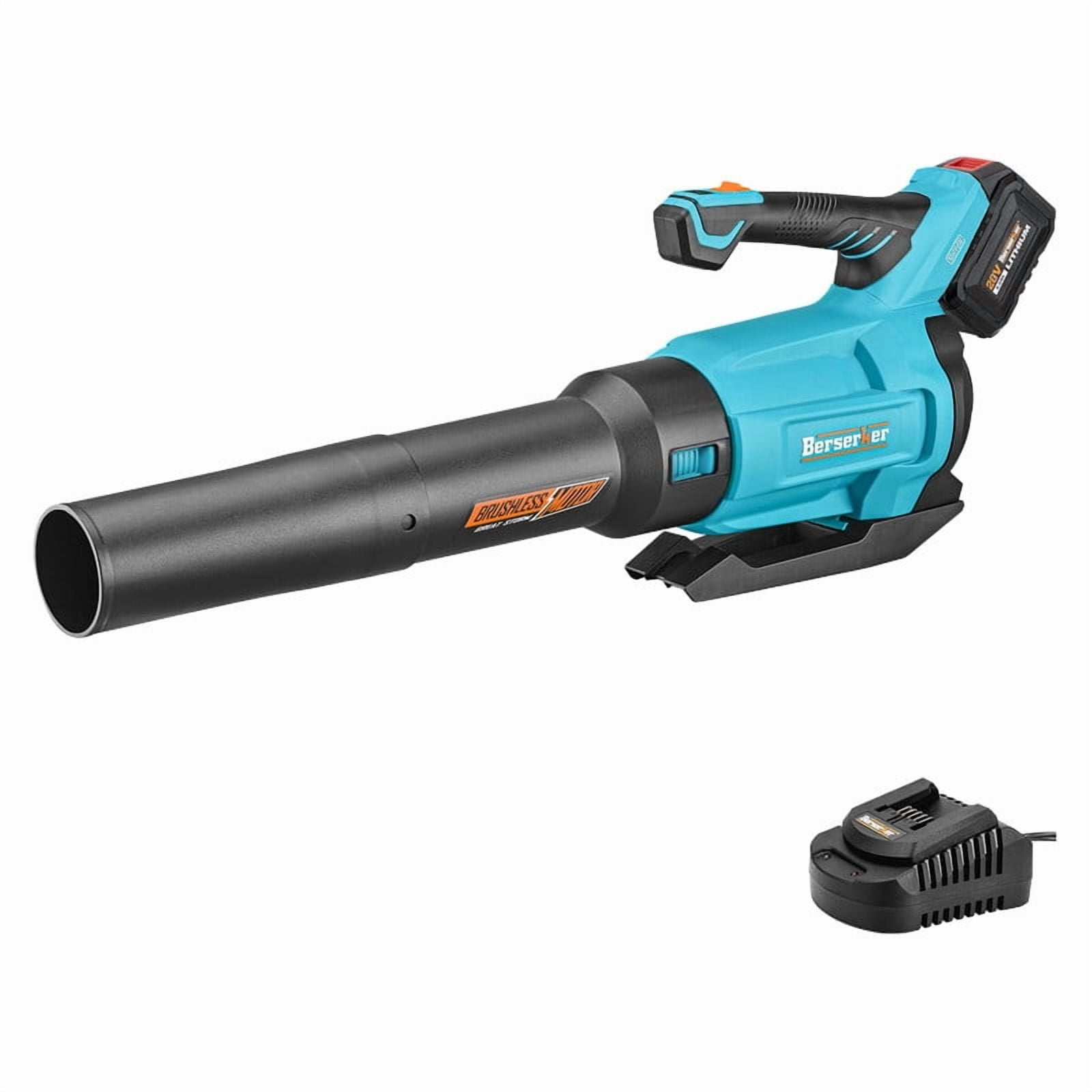 Berserker 8.0Ah Battery Leaf Blower Cordless with Fast Charger Included,Powerful 450CFM 110MPH Electric Powered Handheld Variable-Speed Yard Blower for Lawn Care,Snow Blowing,Cleaning,Garden,Gutter