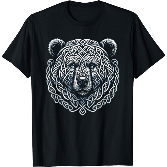 Berserker Bear Head Celtic Tribal Knot Viking T-Shirt