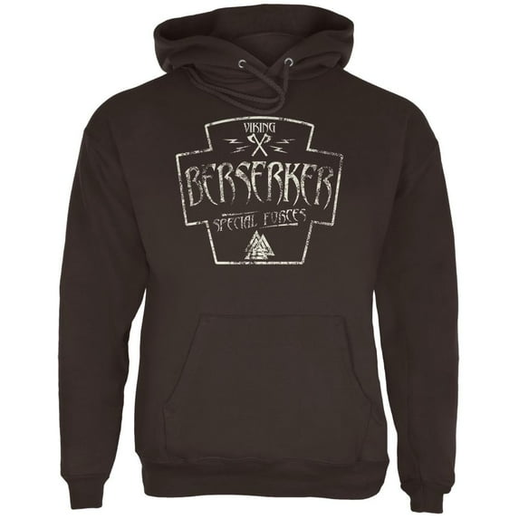 Berserker Viking Special Forces Retro Vintage Mens Hoodie Brown MD