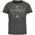 thumbnail image 1 of Berserker Viking Special Forces Retro Vintage Mens Ringer T Shirt Dark Heather-Black X-LG, 1 of 1