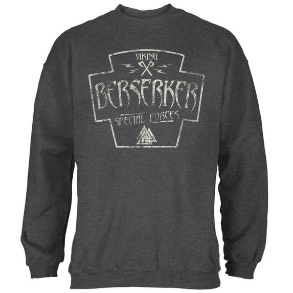 Berserker Viking Special Forces Retro Vintage Mens Sweatshirt Deep Heather MD