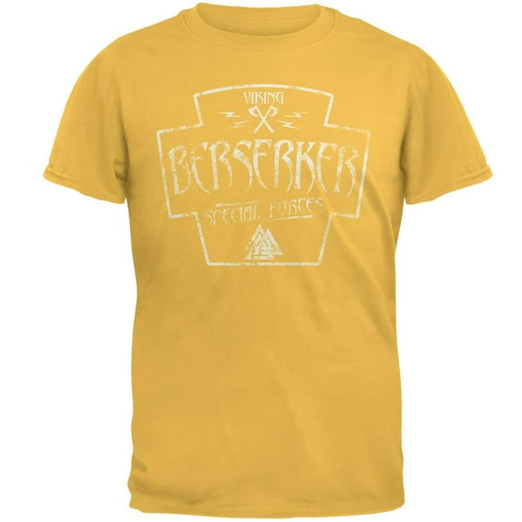 Berserker Viking Special Forces Retro Vintage Mens T Shirt Honey SM