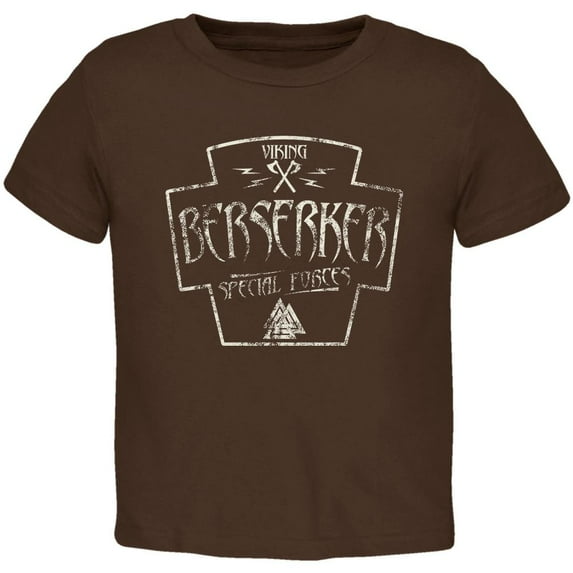 Berserker Viking Special Forces Retro Vintage Toddler T Shirt Brown 4T