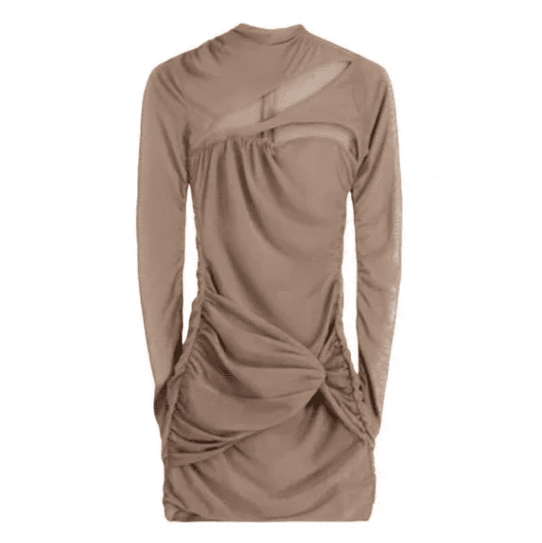 bershka brown dress Brown Polka Dot Starlight Midi Dress main image 0