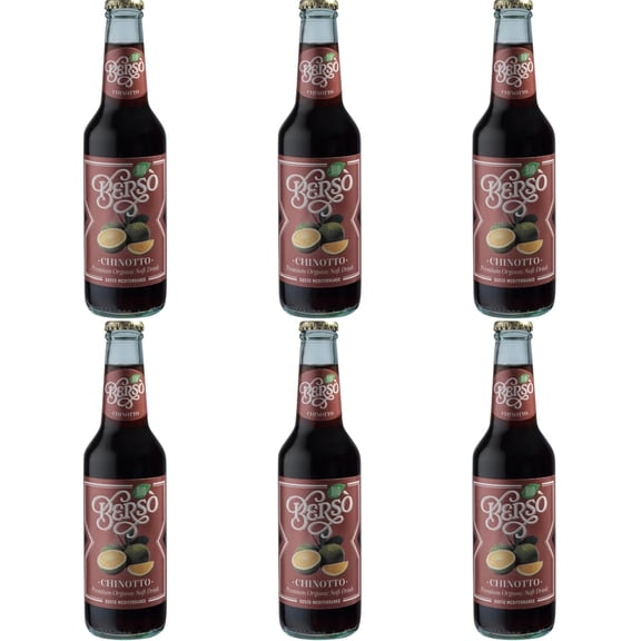 Berso Chinotto Italian Soda 6-Pack  Authentic Sparkling Citrus Soft Drink with Bitter Orange Flavor  Premium Italian Beverage for Aperitivo & Cocktails  Refreshing Mediterranean Soda