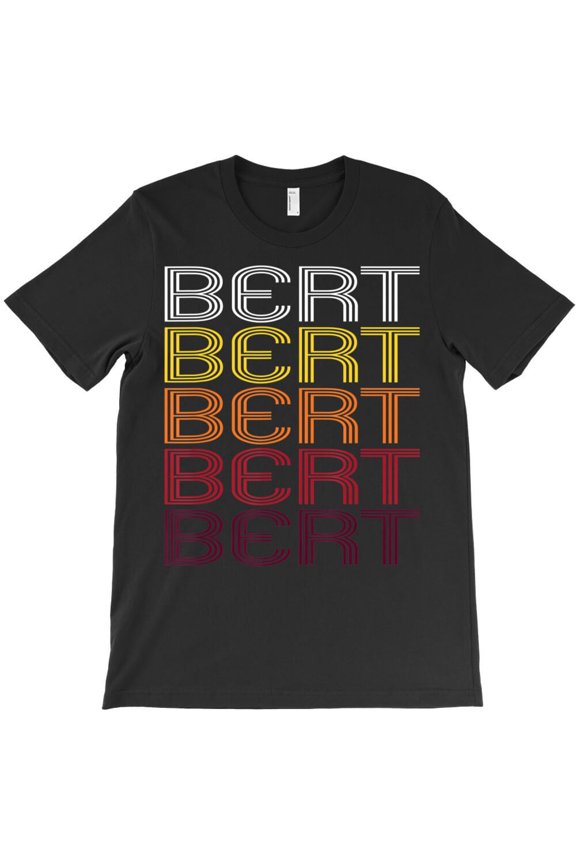 Bert Parody Retro Wordmark Pattern Vintage Style Graphic H39905 Unisex T-Shirt, Up to 5XL Available