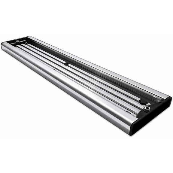 Bert's Custom Tackle Aluminum Boat Mounting Track, 6 in, Buff-Bright Silver