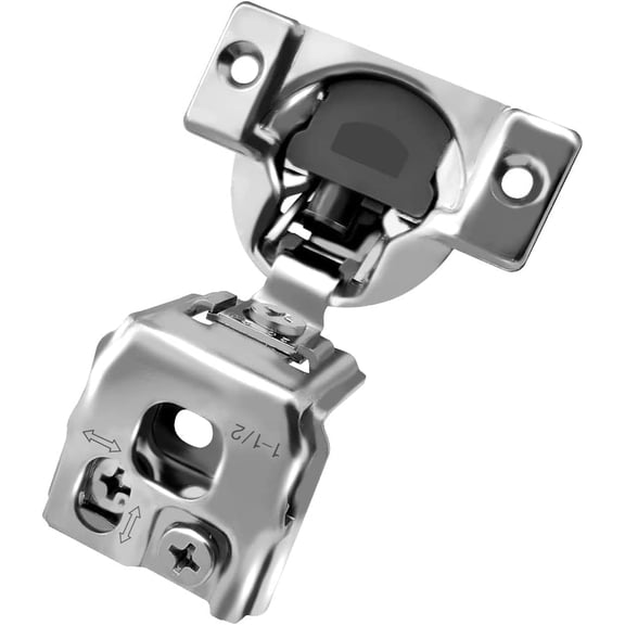 Berta 1 1/2" Overlay 105 Degree Face Frame Cabinet Hinges (4 Pack)