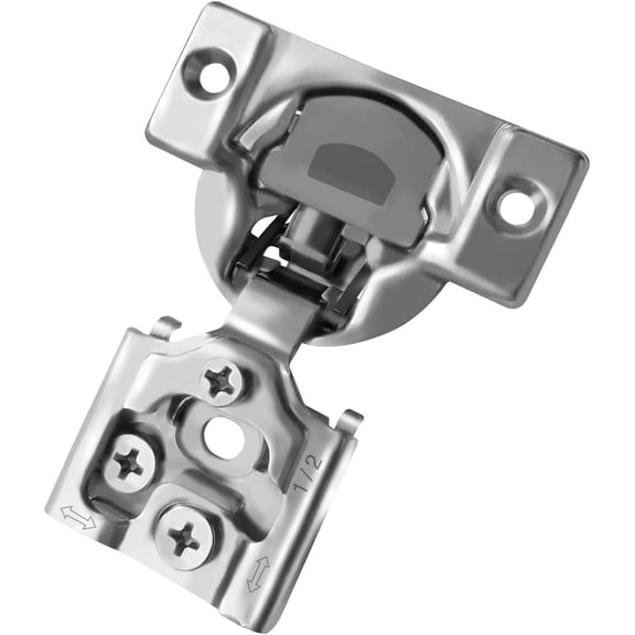 Berta 1/2" Overlay Soft Closing Face Frame 3D Adjustable Cabinet Door Hinges with Screws (30 Pack)