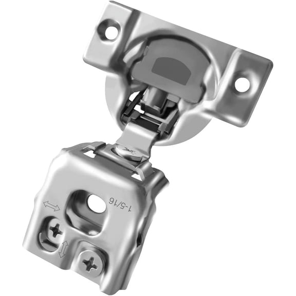 Berta 1 5/16 inch Overlay 90 Degree Restricted Opening Angle Concealed Face Frame Cabinet Door Hinges (10 Pack)