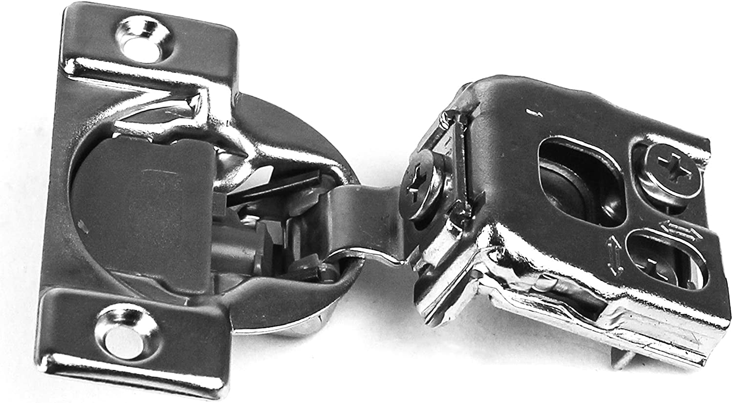 Berta Full Overlay Restricted Angle to 90 Degree Concealed Frameless Cabinet Door Hinges (2 Pack
