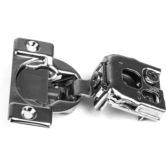 Berta 1 inch Overlay 90 Degree Restricted Opening Angle Concealed Face Frame Kitchen Cabinet Door Hinges (6 Pack)