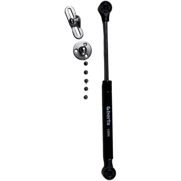 Berta (10 Piece, Black) 10 inch 100N/22LB Hydraulic Soft Open Gas Springs, Gas Strut for Cabinets, Cabinet Doors Lift Support, Gas Shocks, Lid Stay, Lid Support with Brackets and Installation Screws