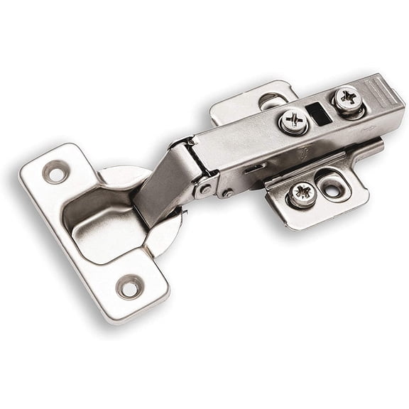 Berta 110 Degree Full Overlay Soft Closing Clip on Frameless Cabinet Hinges (10 Pack)