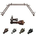thumbnail image 1 of Berta 13/16" Bay Window Double Curtain Rod 20"-36", 38"-72" - Cocoa, 1 of 1