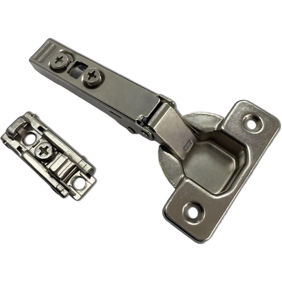 Berta 20 Pieces Full Overlay Frameless Soft Closing European Hinges, 110 Degree 3D Adjustable Clip On Concealed Kitchen Cabinet Door Hinges with Screws
