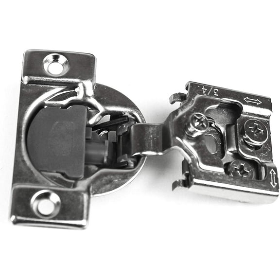 Berta 3/4 inch Overlay 90 Degree Restricted Opening Angle Concealed Face Frame Cabinet Door Hinges (10 Pack)