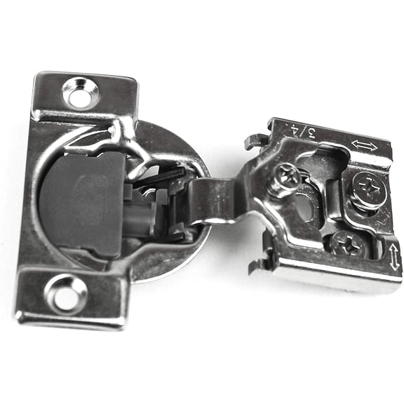 Berta 3/4 inch Overlay 90 Degree Restricted Opening Angle Concealed Face Frame Cabinet Door Hinges (6 Pack)
