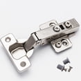 thumbnail image 1 of Berta 50 Pieces Full Overlay Frameless Soft Closing European Hinges, 110 Degree 3D Adjustable Clip On Concealed Kitchen Cabinet Door Hinges with Screws, 1 of 1