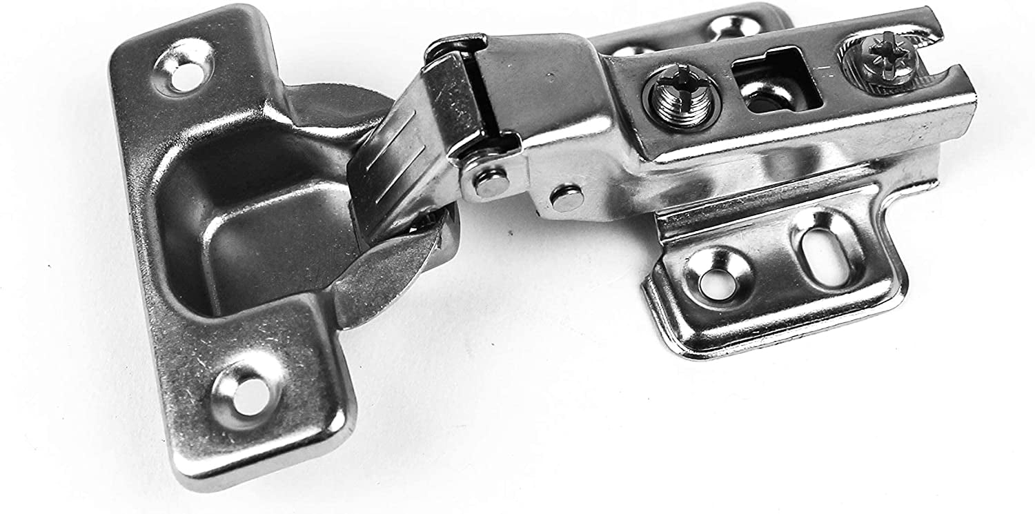 Berta Half Overlay Frameless Cabinet Door Hinges 105 Degree (2 Pack)