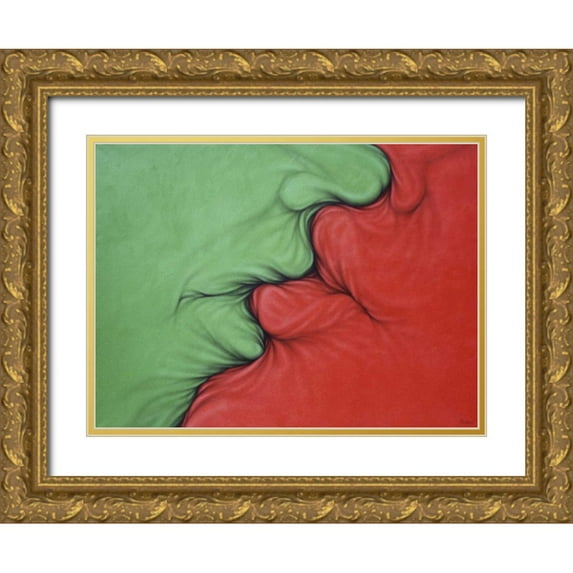 Bertani, Ernesto 32x25 Gold Ornate Wood Framed with Double Matting Museum Art Print Titled - Complementarios