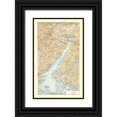 thumbnail image 1 of Bertarelli 21x32 Black Ornate Wood Framed with Double Matting Museum Art Print Titled - Lake Garda Cities Italy - Bertarelli 1914, 1 of 4
