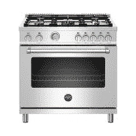Bertazzoni 36" Master Series range - Gas oven - 5 aluminum burners - LP version - MAST365GASXELP