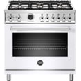 thumbnail image 1 of Bertazzoni 36" Professional Series range - Electric self clean oven - 6 brass burners - PROF366DFSBIT, 1 of 6