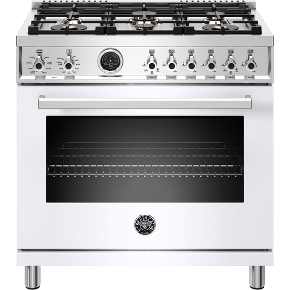 Bertazzoni 36" Professional Series range - Electric self clean oven - 6 brass burners - PROF366DFSBIT