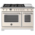 thumbnail image 1 of Bertazzoni Her486btfgmt Heritage 48" Wide 7.1 Cu. Ft. Free Standing Gas Range - Avorio, 1 of 5