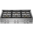 thumbnail image 1 of Bertazzoni Mast366rtbxt Master 36" Wide 6 Burner Gas Rangetop - Stainless Steel, 1 of 2