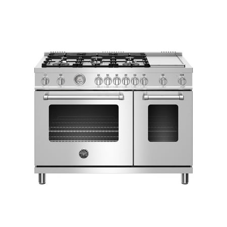 Bertazzoni - Freestanding Double Oven Gas Convection Range - Stainless steel