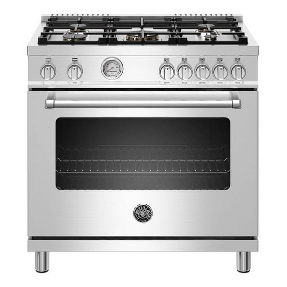 Bertazzoni 36" Master Series range - Gas oven - 5 aluminum burners - MAST365GASXE