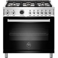 thumbnail image 1 of Bertazzoni PROF366DFSNET Professional Series Dual Fuel, 36" DF Range, Black, 1 of 5