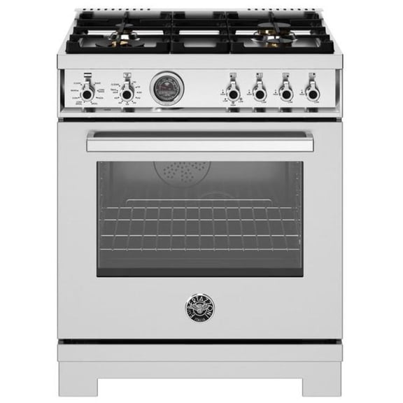 Bertazzoni Pro304bfept Professional 30" Wide 4.6 Cu. Ft. Free Standing Dual Fuel Range -