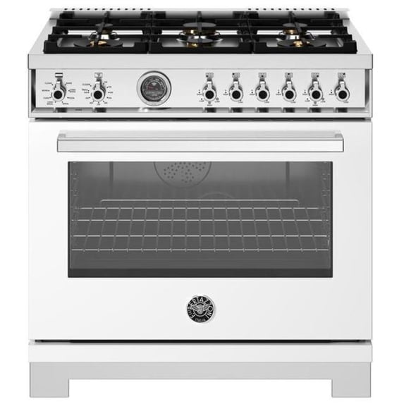 Bertazzoni Pro366bcfept Professional 36" Wide 5.7 Cu. Ft. Free Standing Dual Fuel Range -