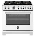 thumbnail image 1 of Bertazzoni Pro366bcfgmt Professional 36" Wide 5.9 Cu. Ft. Free Standing Gas Range - Bianco, 1 of 7