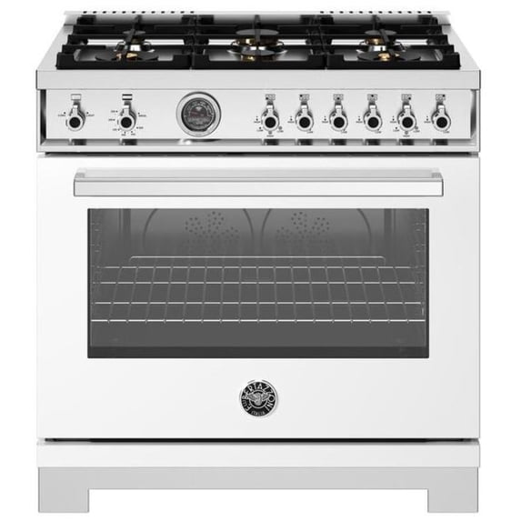 Bertazzoni Pro366bcfgmt Professional 36" Wide 5.9 Cu. Ft. Free Standing Gas Range - Bianco