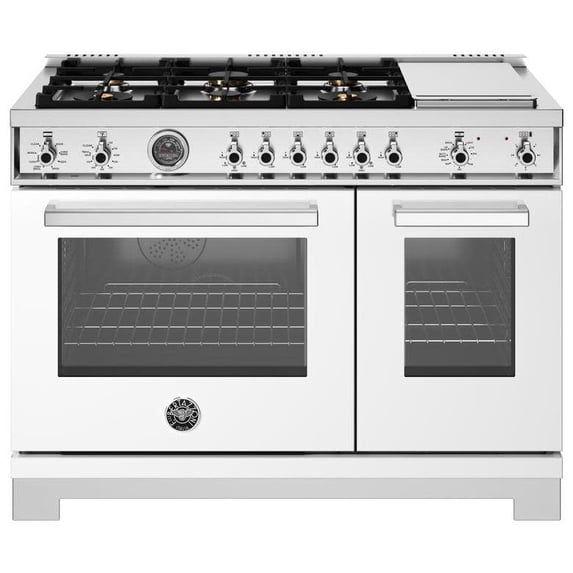 Bertazzoni Pro486btfept Professional 48" Wide 7 Cu. Ft. Free Standing Dual Fuel Range -