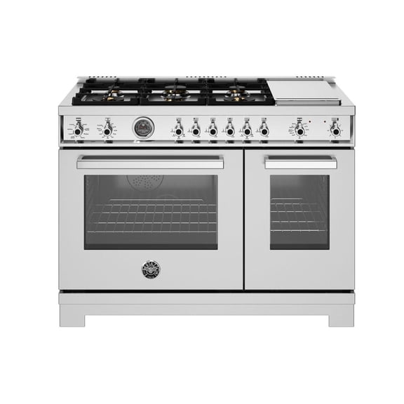 Bertazzoni Pro486btfept Professional 48" Wide 7 Cu. Ft. Free Standing Dual Fuel Range -