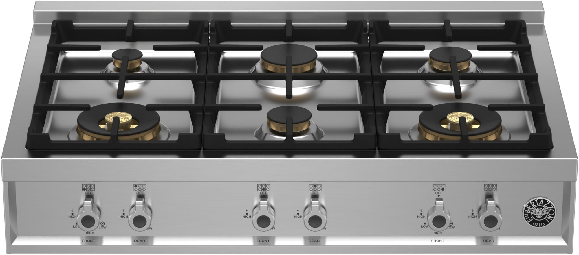 Bertazzoni Prof366rtbxt Professional 36" Wide 6 Burner Gas Rangetop - Stainless Steel