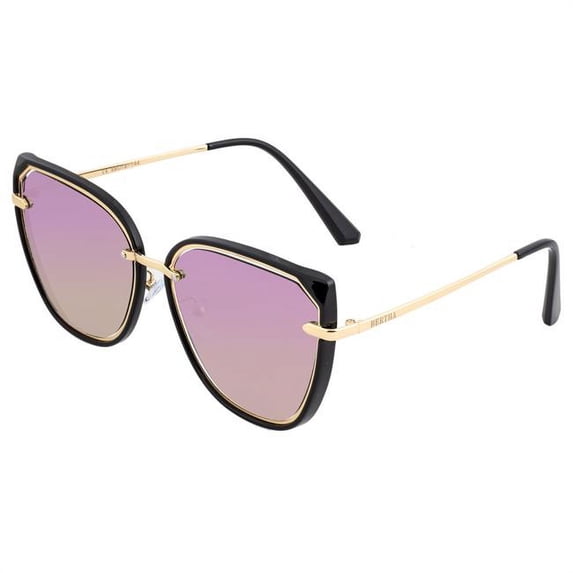 Bertha BRSBR041PU Rylee Polarized Sunglasses, Black & Purple