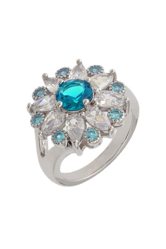 Juliet Collection Women's 18k Gold Plated Floral Statement Fashion Ring