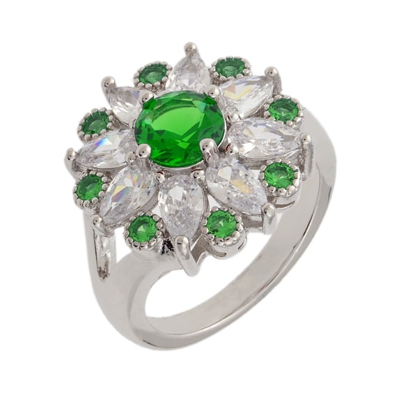 Bertha Juliet Collection Women's 18k Gold Plated Floral Statement Fashion Ring