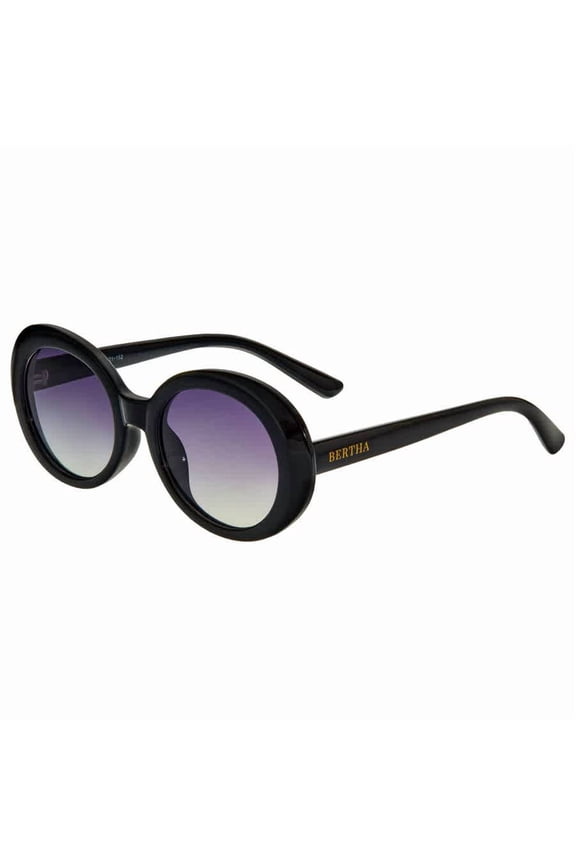 Ladies Black Oval Sunglasses BRSBR054C1