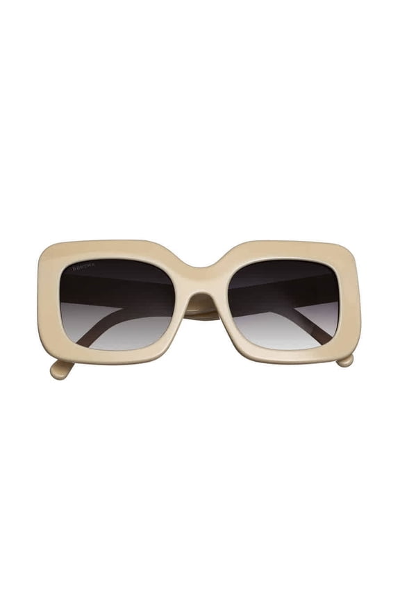 Ladies White Square Sunglasses BRSIT103-3