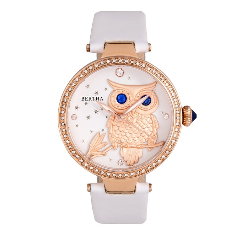 Bertha Rosie Leather-Band Watch - Rose Gold/White - Walmart.com display picture 2