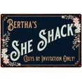 thumbnail image 1 of Bertha's SHE SHACK Sign Metal Shed Tin Metal Wall Decor 8 x 12 Matte Finish Metal 108120060159, 1 of 1